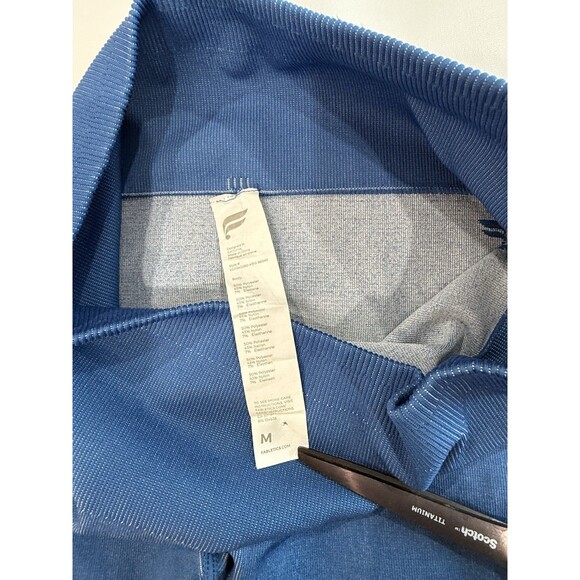 FABLETICS Sz M High Waisted Seamless Check Leggings Blue Women New a - Picture 3 of 4